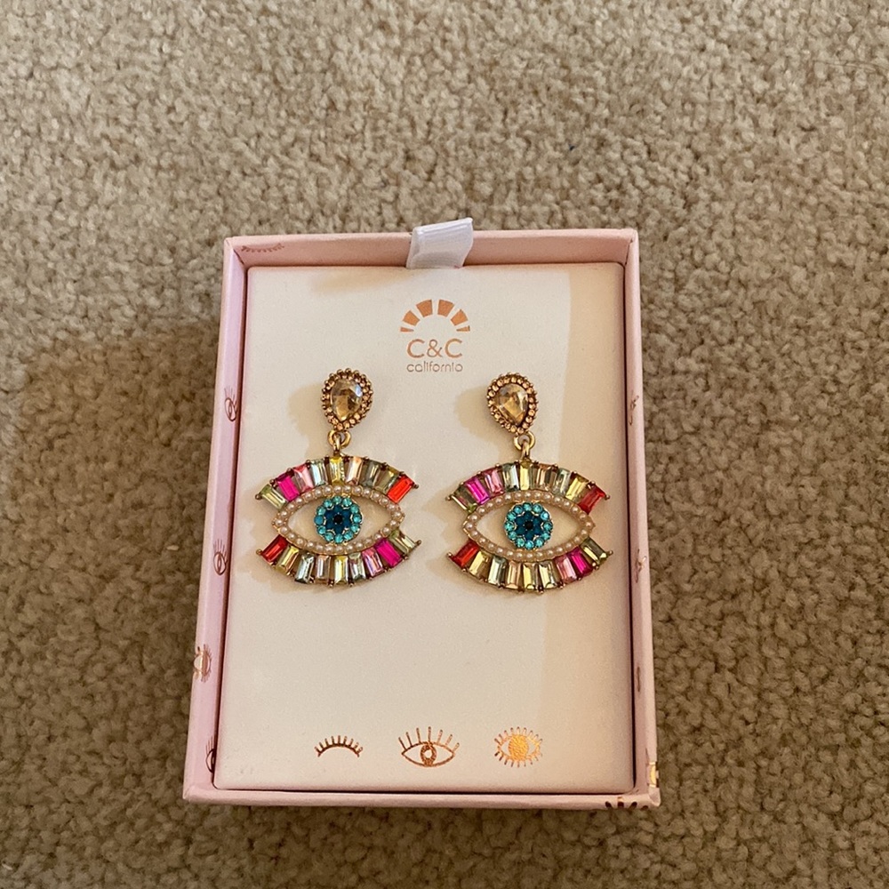 Evil Eye Multi-colored Earrings